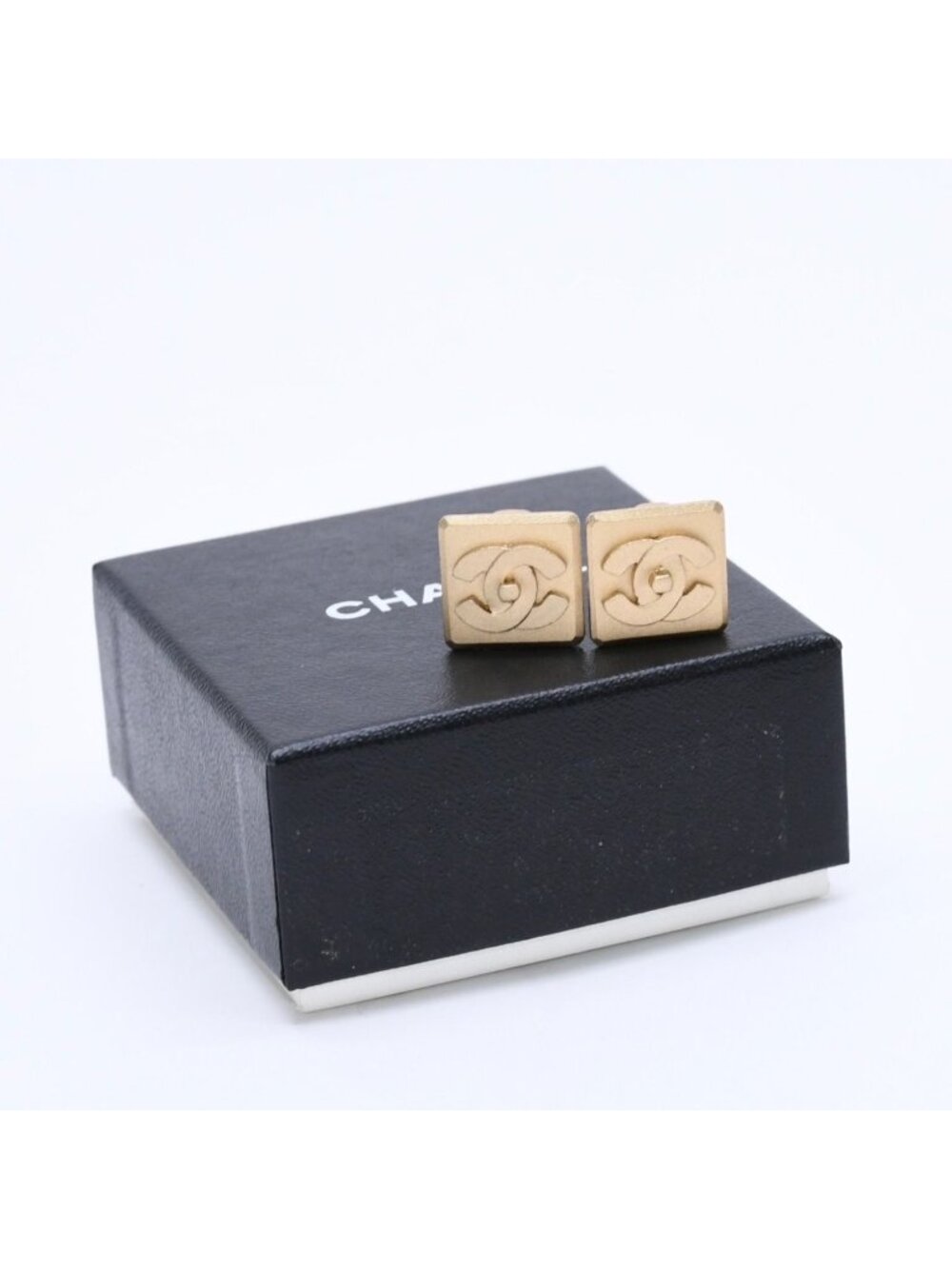 Chanel CC Logo Earrings 02 Turnlock Gold Plated